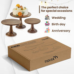 Soporte de madera rústico para cupcakes TIDITA de madera de acacia