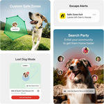 Collar inteligente para perros con GPS-AI, FI Series 3+, Talla XL, Azul.