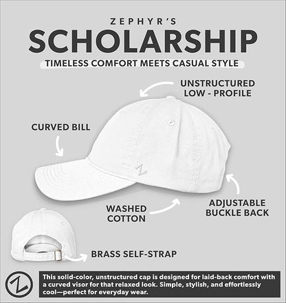 Gorra de beca ajustable, estándar Zephyr, para hombre,(SIN CAJA)