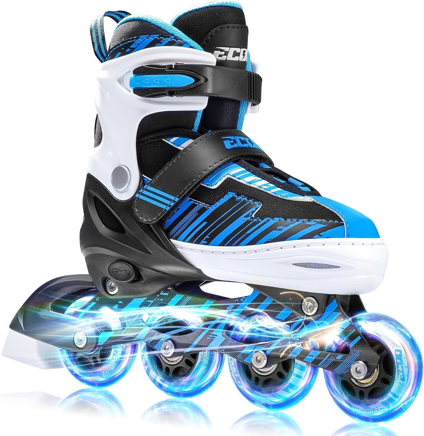 Patines en línea ajustables para niños y niñas con ruedas iluminadas. ECOO