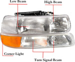 Faros transparentes cromadas para Silverado 00-06 Tahoe Suburban 1500 2500/99-02