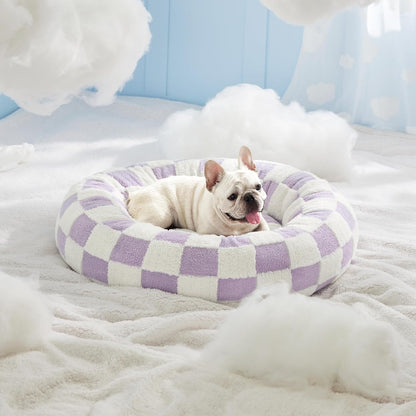Cama Donut Para Perro Mediano 30 pulgadas Suave Antideslizante