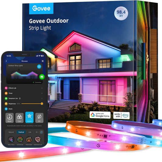 Tira de luces, smart, LED para exteriores, IP65 impermeable, Govee.