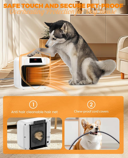 Calentador de casa para mascotas, con termostato, cable antimasticable.