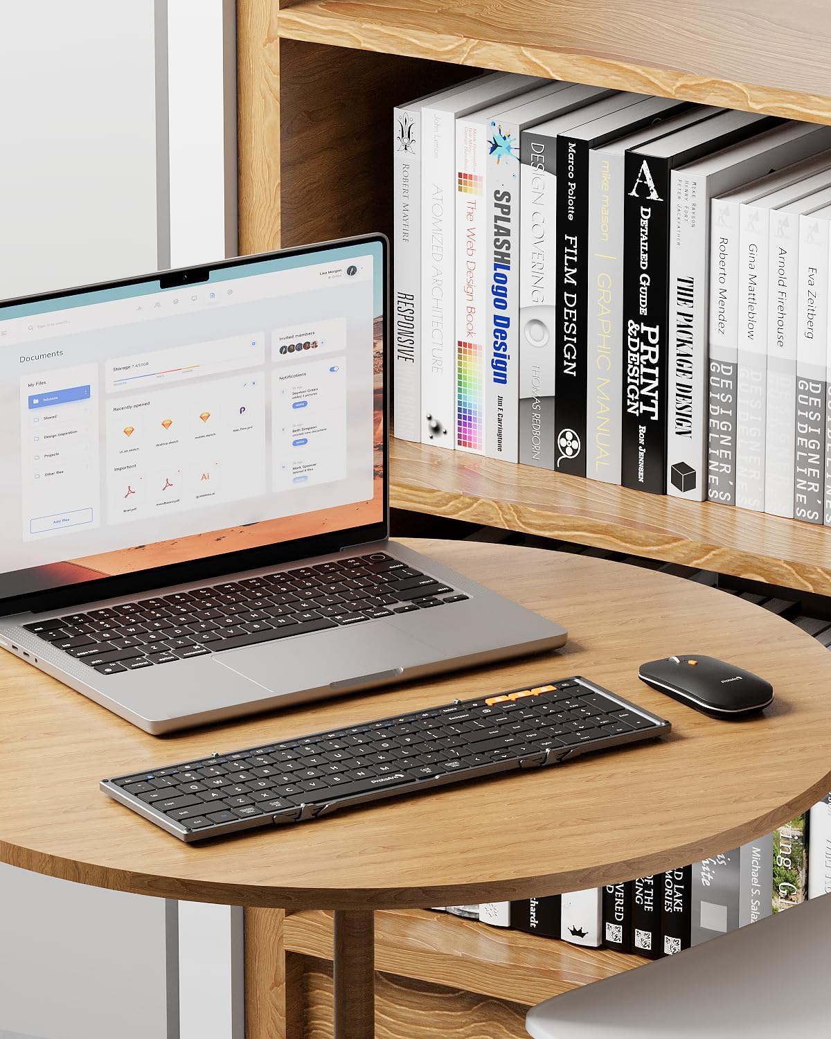 ProtoArc - Teclado y ratón plegables XKM01 Negro-Gris