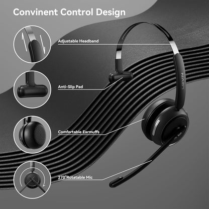LEVN - Auriculares inalámbricos con micrófono para PC,CT002.