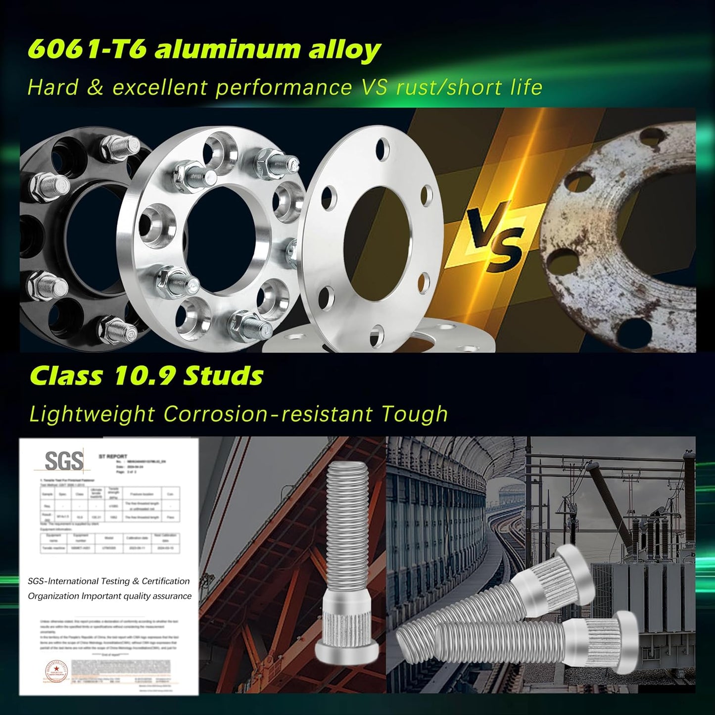 2pcs Rueda espaciadores, 15 mm de espesor  5 x 114,3 12,7 x 11,4 cm USADO