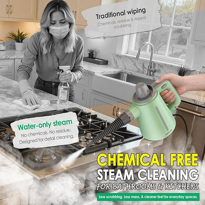 Limpiador de vapor para baño y cocina, de alta temperatura sin productos químicos