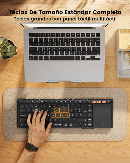 Teclado Plegable ProtoArc XK01 TP Bluetooth con Touchpad