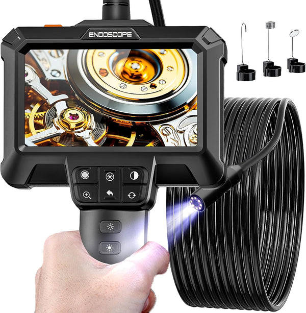 Cámara de boroscopio, impermeable IP67, pantalla LCD de 4.3".