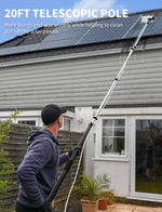 Kit de cepillo de limpieza de paneles solares eléctrico, (USADO)