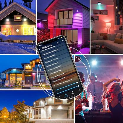 Focos LED para exteriores Lulijay de 30W, Bluetooth Smart, IP66