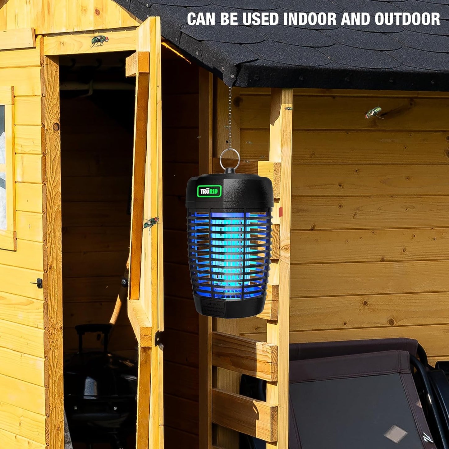 Exterminador de insectos al aire libre, Trurid, matamoscas eléctrico.