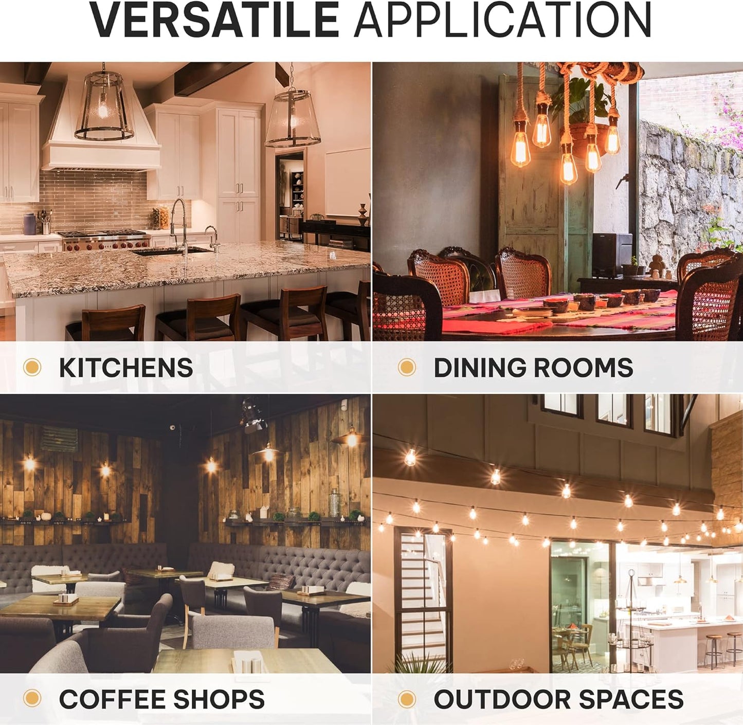 Bombillas (6) E26 incandescentes vintage Edison Espird 60W ST64