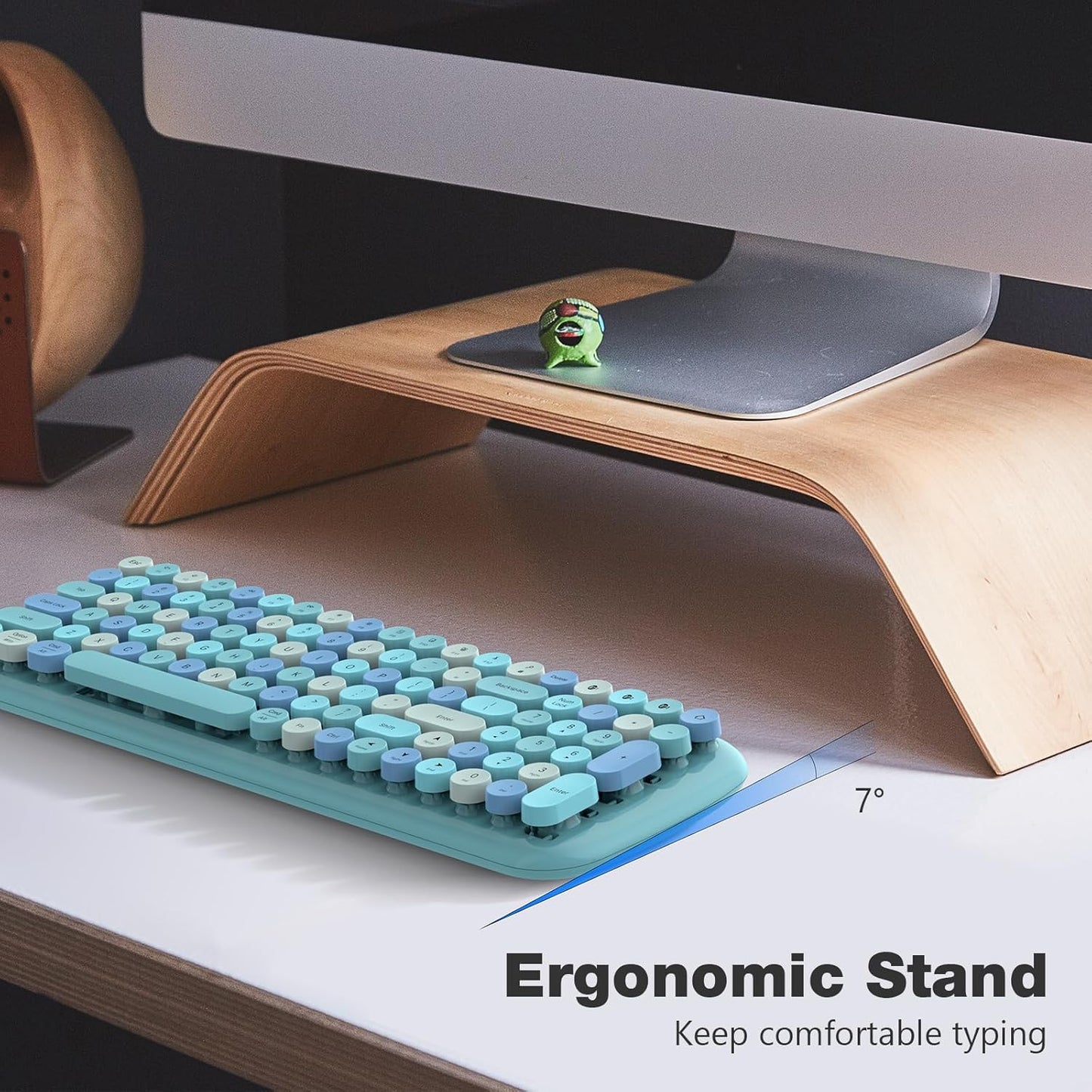 MOFII Teclado Bluetooth inalámbrico, p/iPhone, iPad, Android, Windows, MAC.