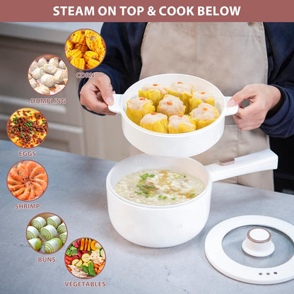 Mini Cooker Eléctrico 1.6L Antiadherente Multifuncional