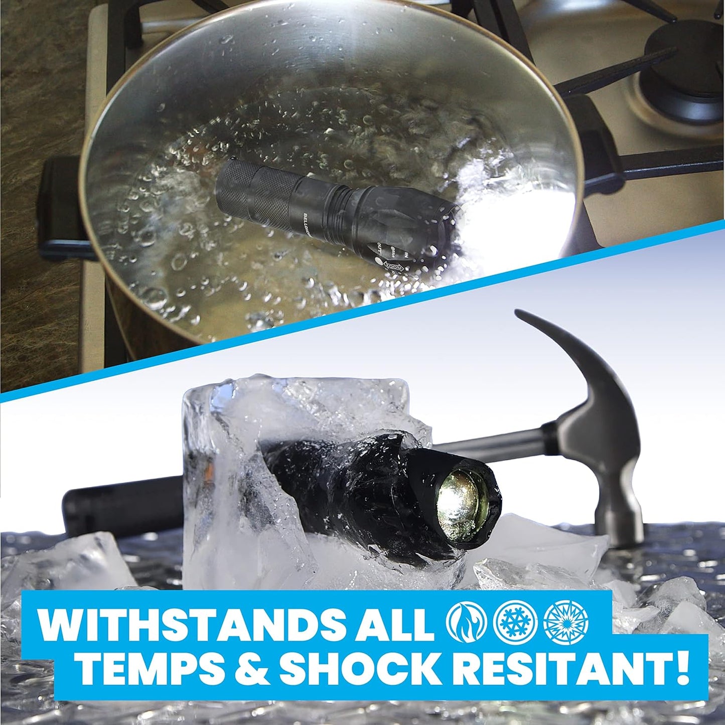 Linternas tácticas TacLight paquete de 3 impermeables