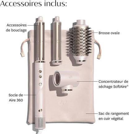 Kit de estilizador para cabello, T3 Aire 360, de cerámica 4 cabezales.