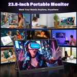 InnoView Monitor portátil de 23.8", de juegos, con soporte.