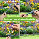 Kit Riego Goteo TRJZWA 52m Temporizador 2 Zonas 26 Emisores