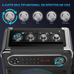 Bocina Karaoke JYX-S55 Bluetooth con 2 Micrófonos y Luces LED