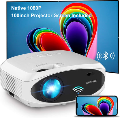 Proyector WiFi Bluetooth 7500L Full HD 1080P Proyector XOPPOX
