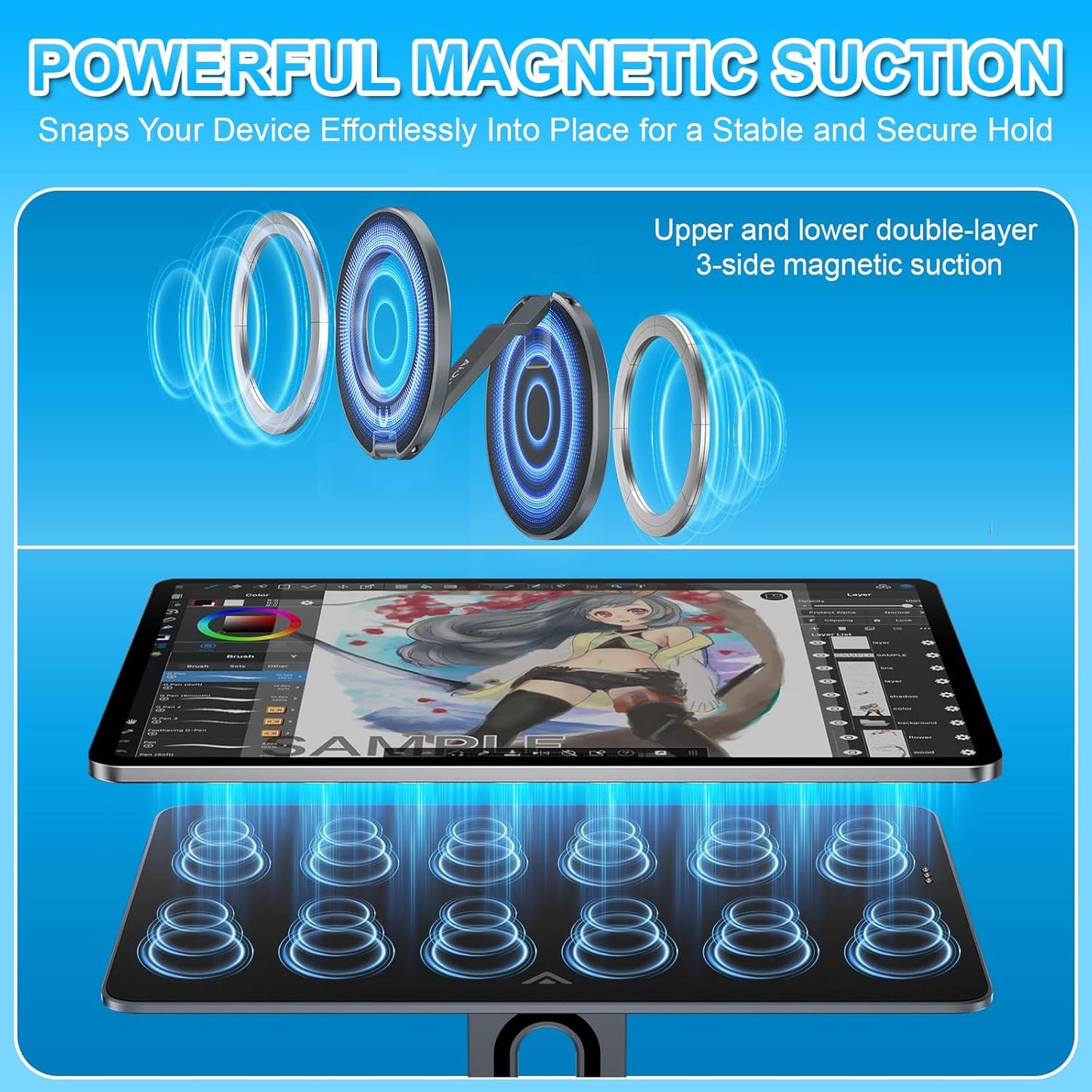 Soporte de carga inalámbrico magnético 2 en 1,  iPad Pro 11" M4.