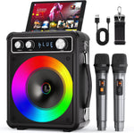 Máquina de karaoke, Vosoco T-03, con 2 micrófonos inalámbricos.