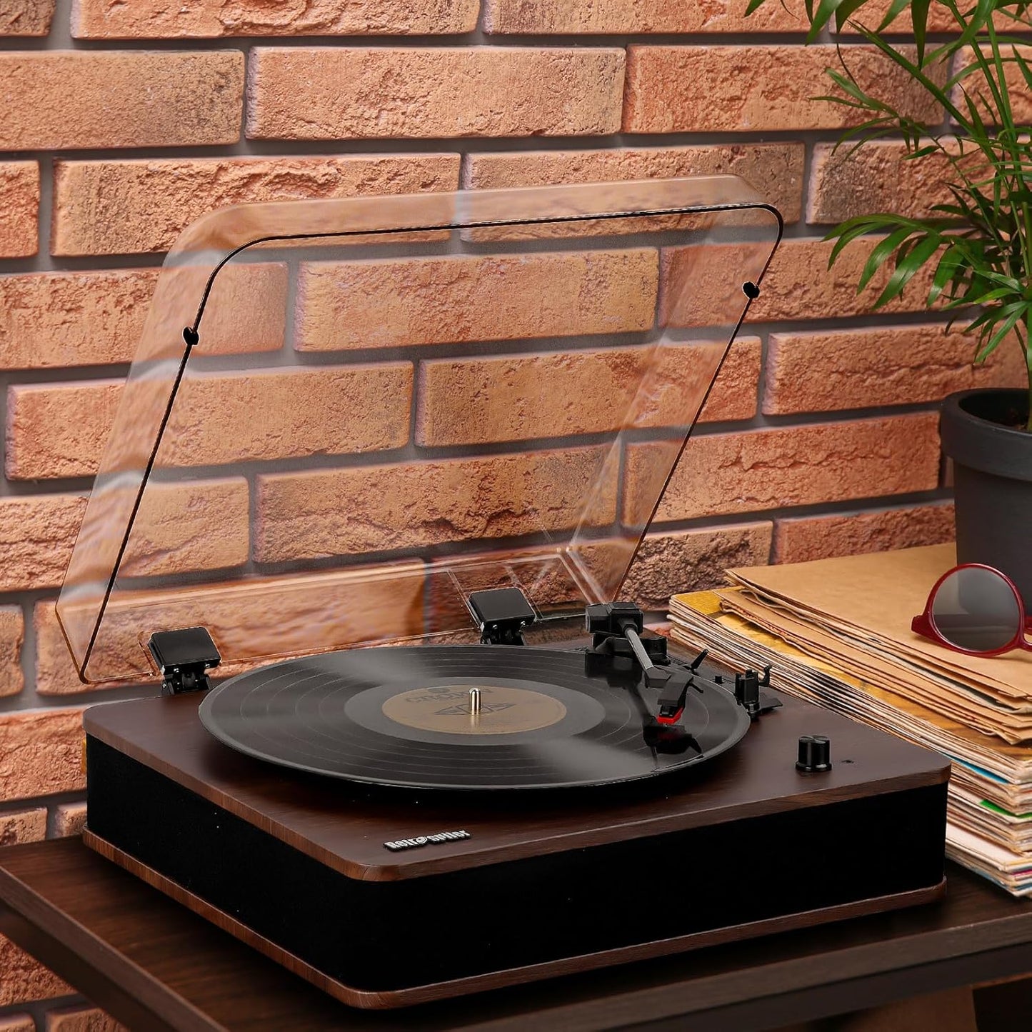 Tocadiscos Retrospiler, con Bluetooth, Radio FM, USB, SD Y MP3.