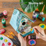 Juego de pintura acrílica Shuttle Art de 36 colores, 60 ml 12 pinceles