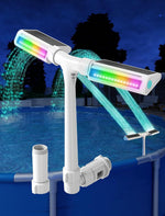 Fuente solar para piscina Kompoll, con luces de 10 colores (USADO)
