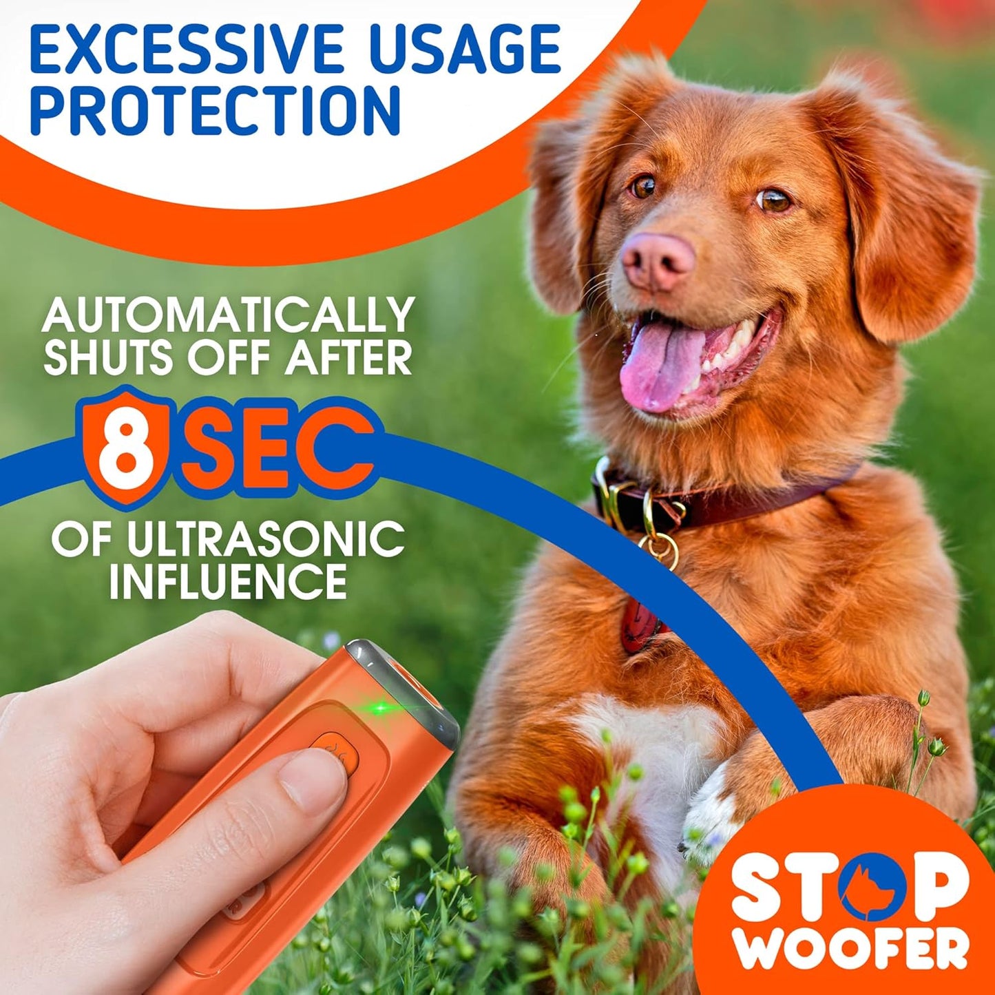 Dispositivo ultrasónico, entrenamiento no ladridos, seguro p/humanos.