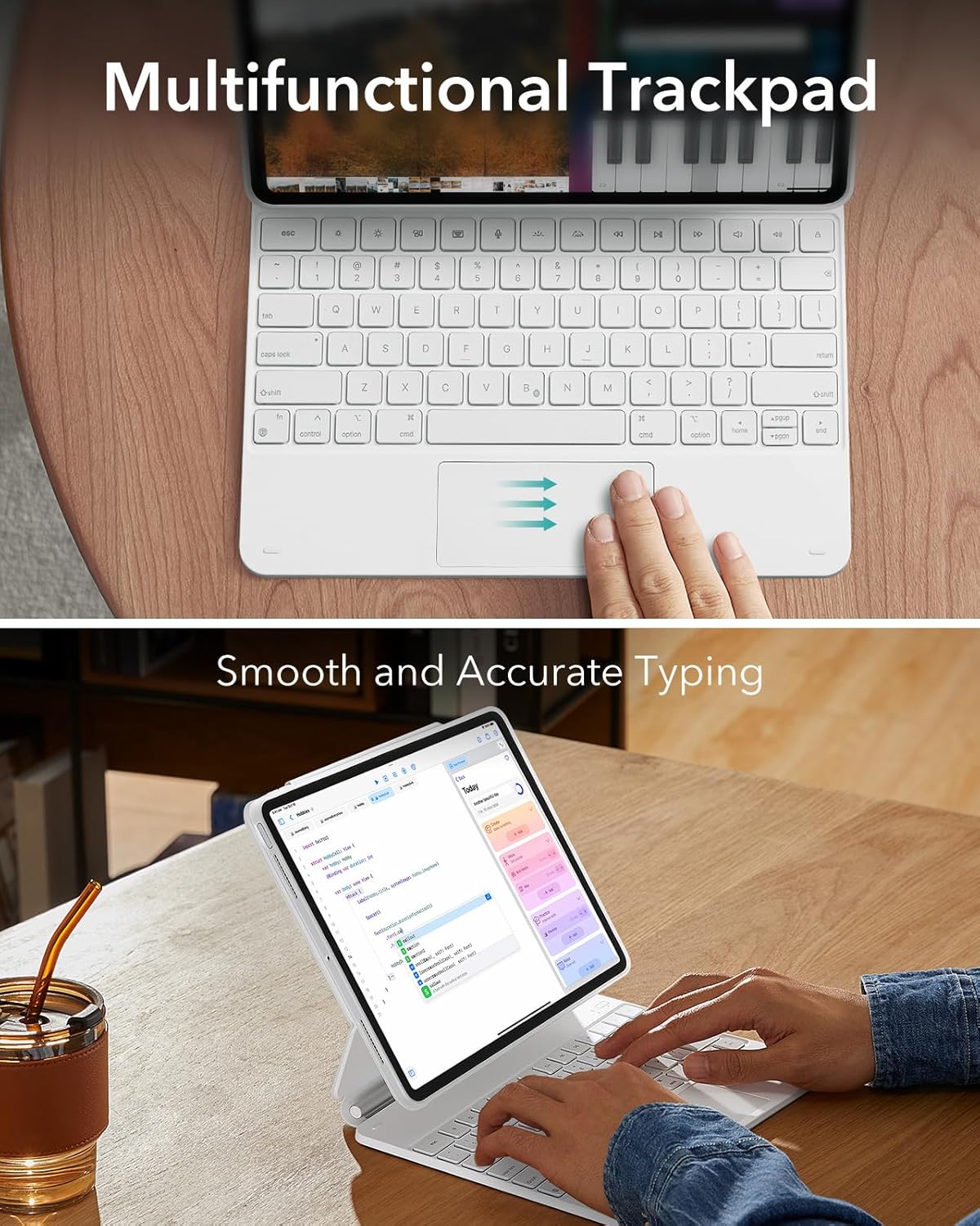 Funda con teclado para iPad Pro de 13", ESR Rebound 360 Series.