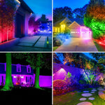 Luces LED de paisaje de 7W, MEIKEE, RGB, impermeables, (DETALLE).