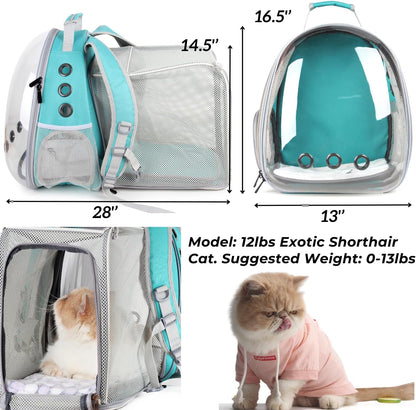 Mochila Transportadora Para Gatos, Lollimeow, Expandible USADO