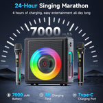 Karaoke PPMIC MS75-T Bluetooth 5.3 Con 3 Micrófonos RGB