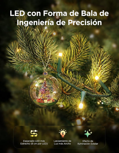 Cadena de Luces Navideñas Govee H6871, RGBWIC 30M, 140 Modos