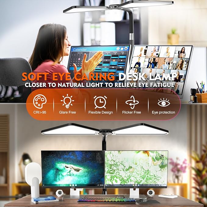 Supper Bright Lámpara de escritorio con cuello de cisne con abrazadera.