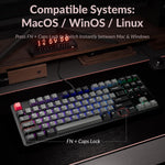 Teclado mecánico con cable Keychron C3/HE/TKL, interruptores magnéticos