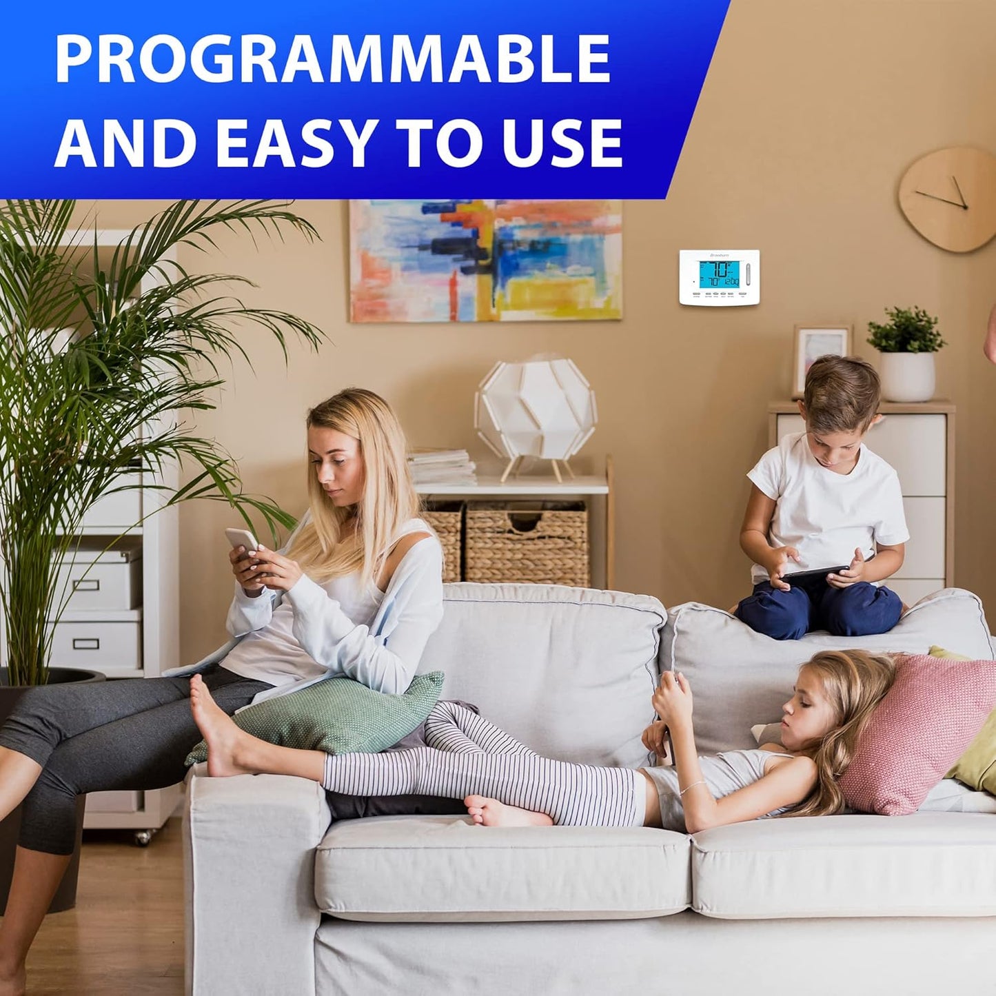 Braeburn 7500 - Termostato programable inalámbrico universal.