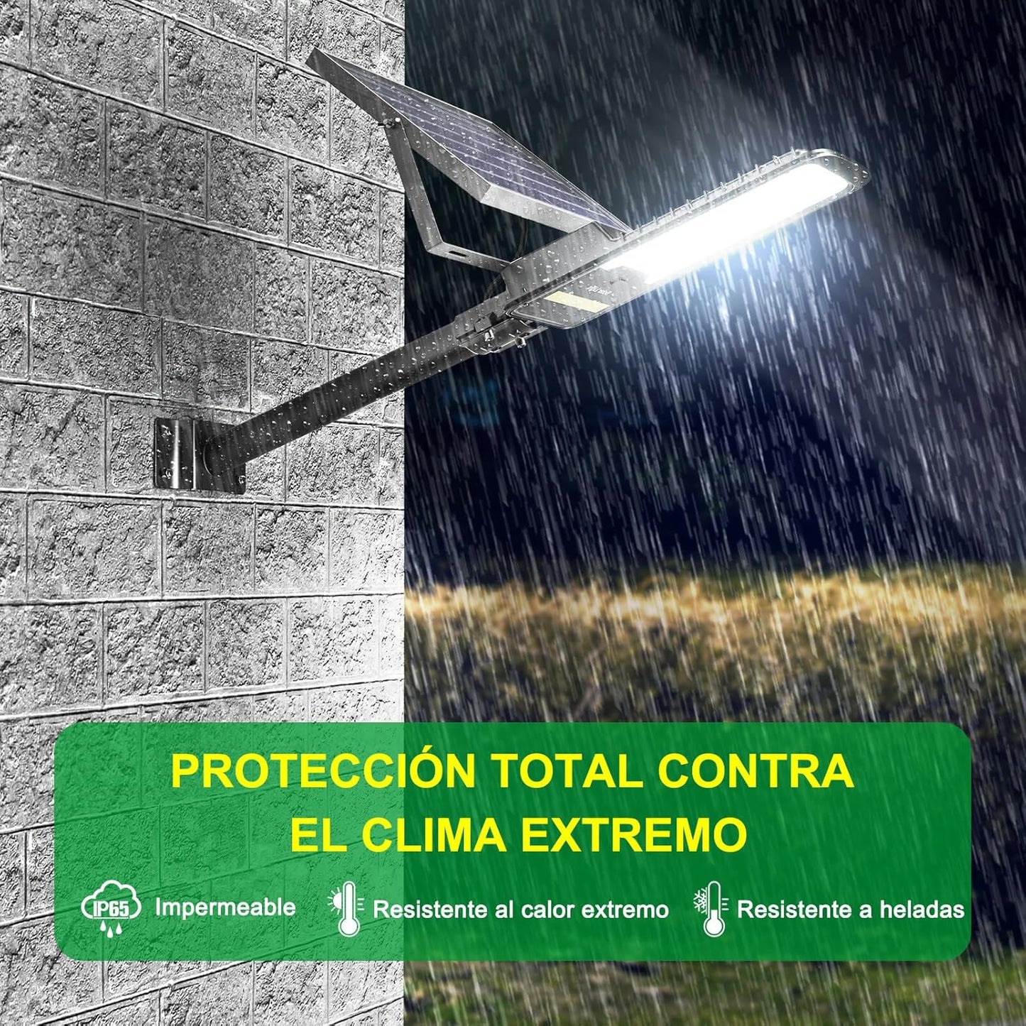 Luz Solar para Exteriores, 15000LM, Resistentes al Agua IP67, Engrepo.