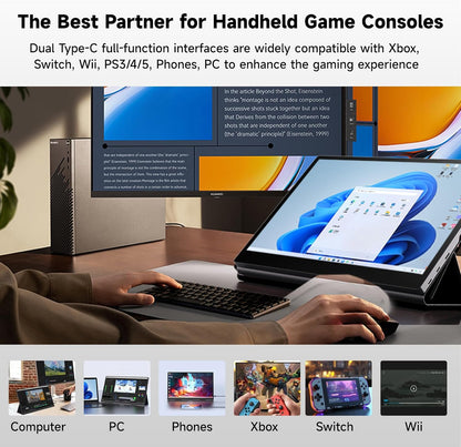 Monitor portátil Tanxjia HX156UT, 15.6", visualización táctil OLED 4K.