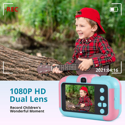 Cámara de fotos para niños con pantalla y tarjeta SD