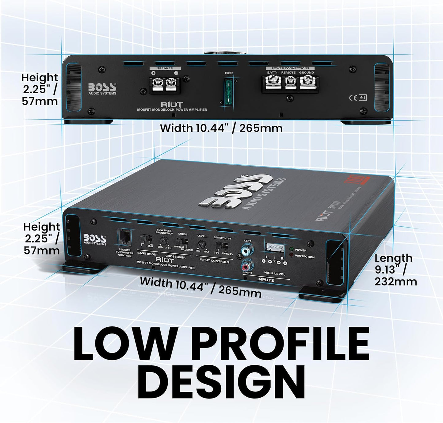 Boss Audio R1100D Amplificador Clase A/B Monoblock Riot 1100 W.