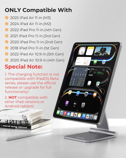 Soporte de carga magnético inalámbrico para iPad Pro/Air 11 M2.