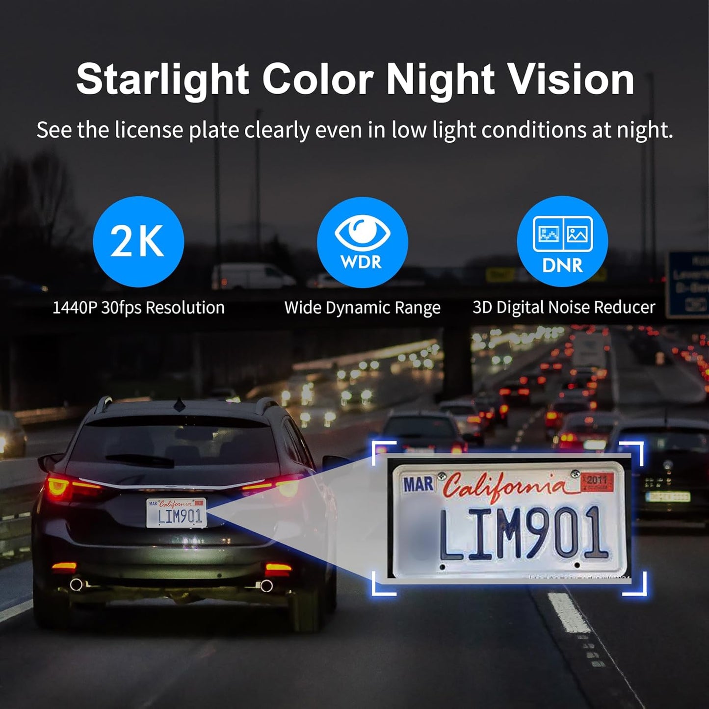 Dash Cámara para automóviles con visión nocturna KAWA