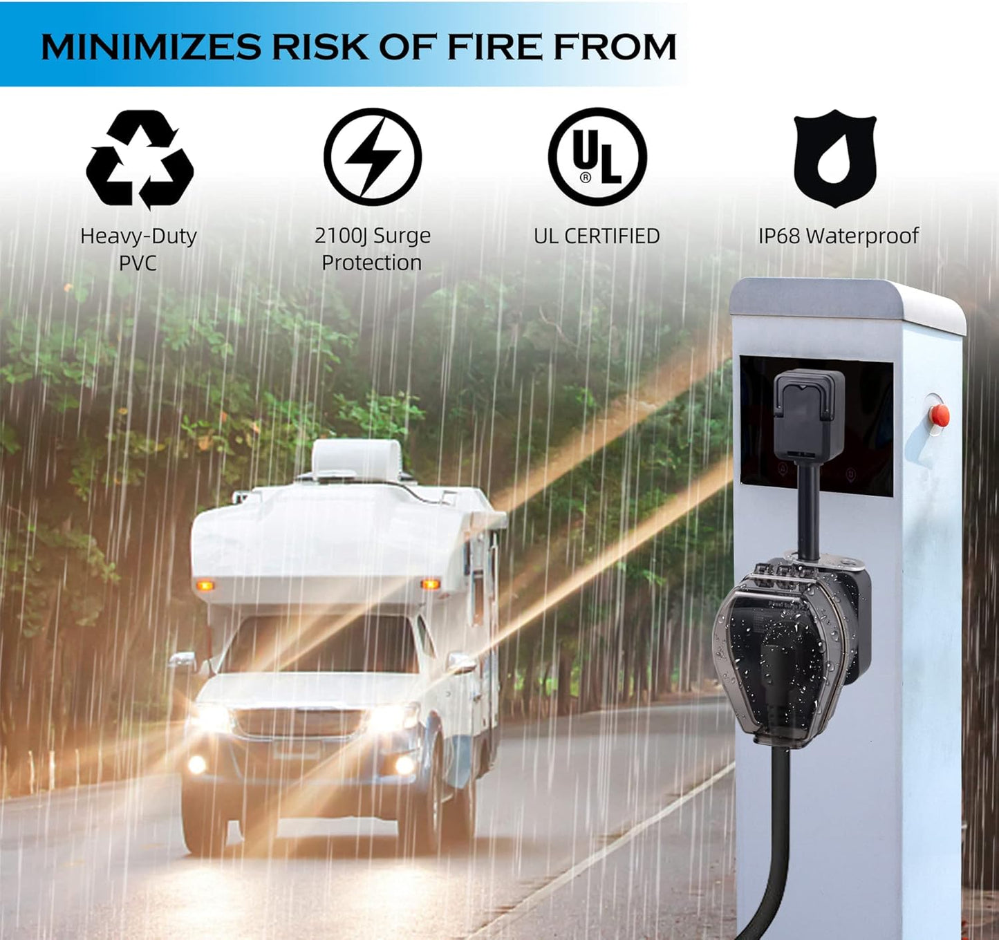 Protector contra sobretensiones AOPEC para RV'S, (DETALLE).