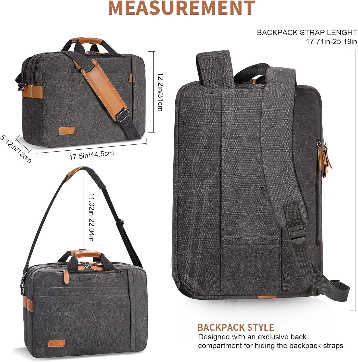 Bolsa para lap-top, 3 en 1, ESTARER, resistente al agua.