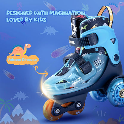 Patines 4 Ruedas SULIFEEL Ajustables Para Niños Con Luces TALLA XS