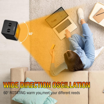 Calentador  eléctrico oscilante de 60 ° DAONEG 1500 W portátil